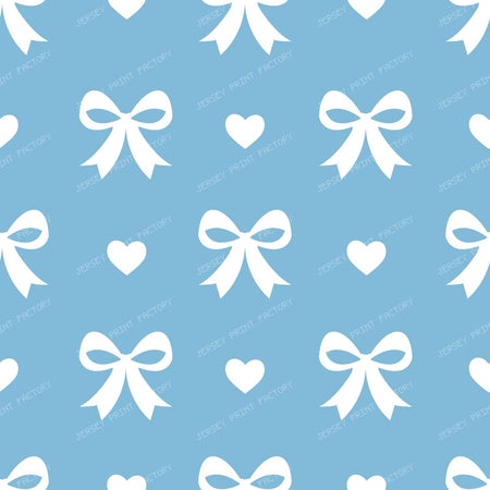 Bow Pattern, Coquette Bow, Ribbon, Cute Bow, White Bow, Hearts, Black — Blue 1