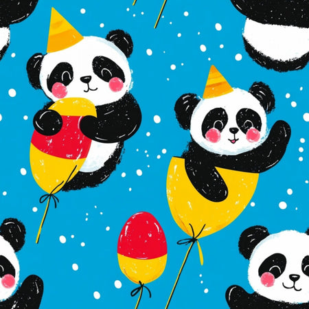 Party Pandas on Balloons