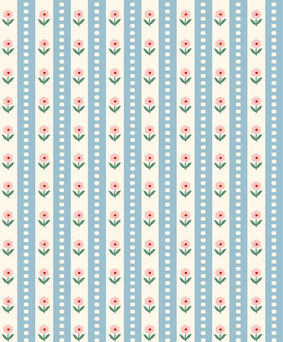 Cottage Floral Stripe