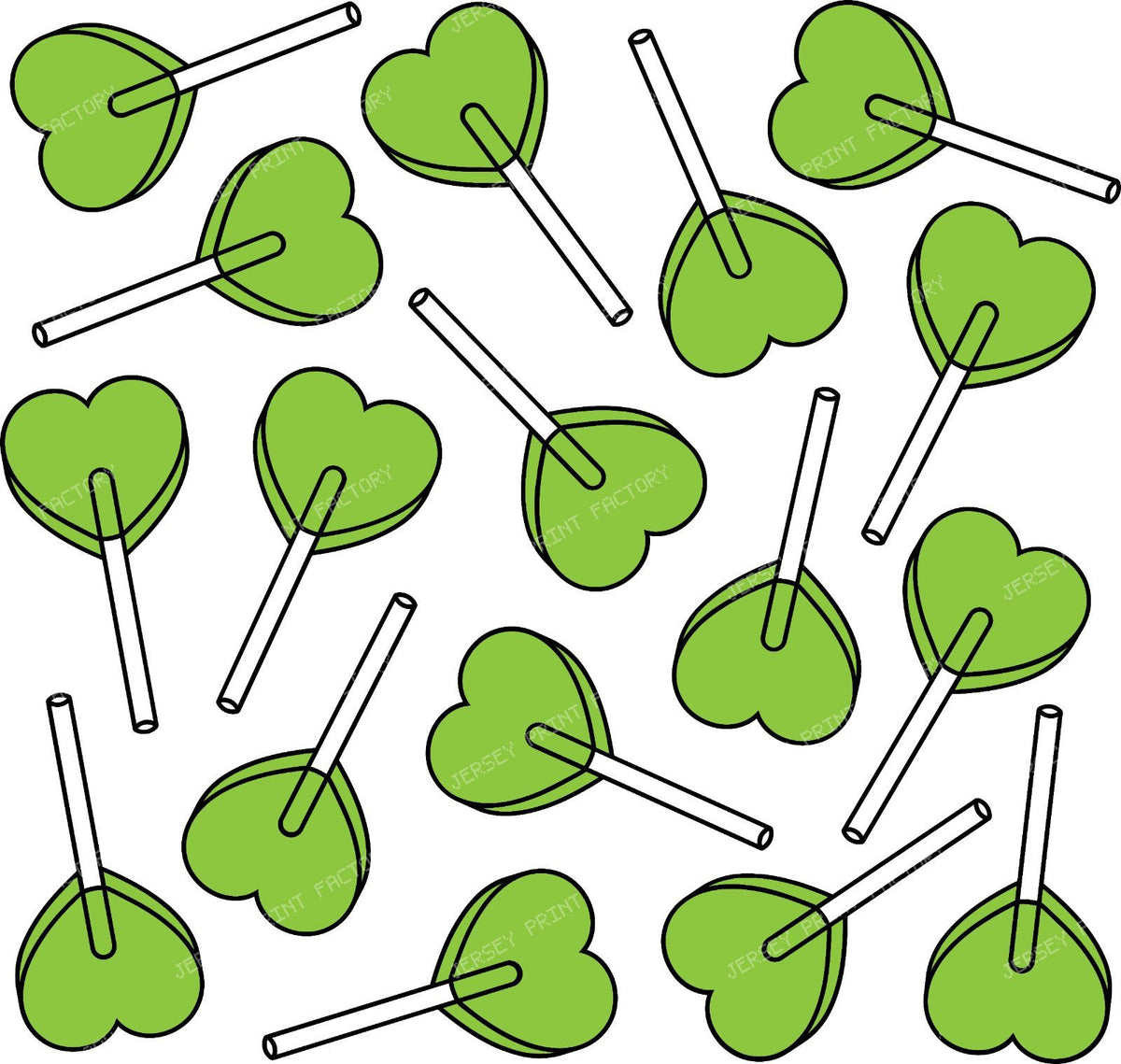 Blue Lollipops, Heart Lollipops, Lollipop Pattern — Green 9