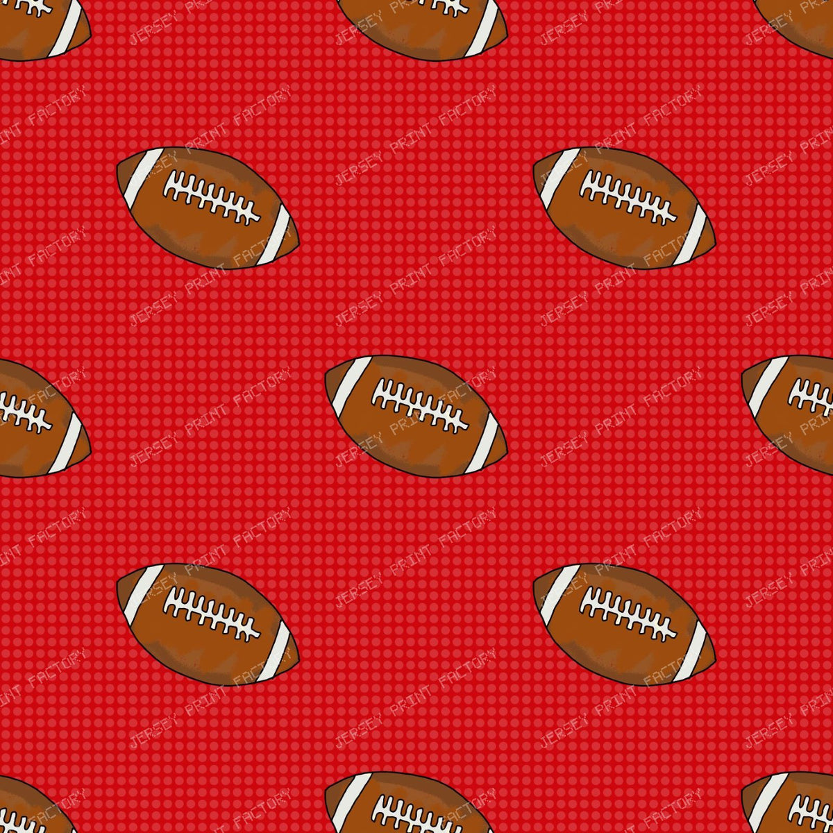 Footballs  on Red