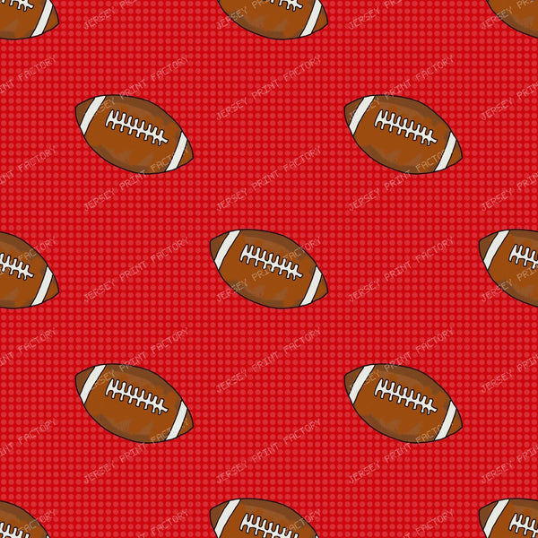 Footballs  on Red
