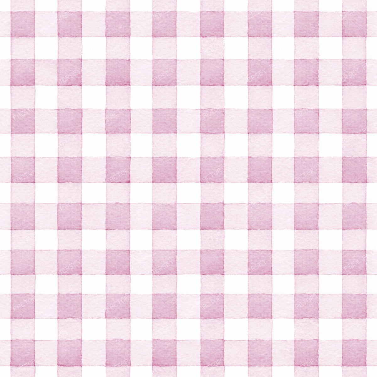 Blue Gingham, Watercolor Gingham, Geometric Pattern — Pink