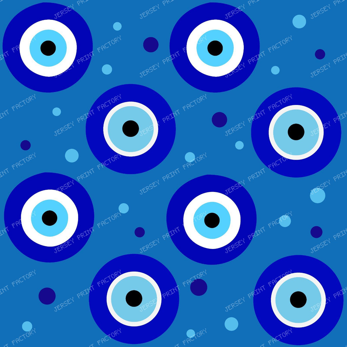 Evil Eye Pattern, Turkish Eye, Nazar Talisman, Mati, Mataki, Hamsa — Navy Blue 4
