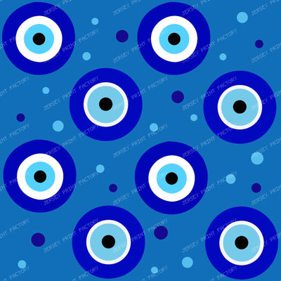 Evil Eye Pattern, Turkish Eye, Nazar Talisman, Mati, Mataki, Hamsa — Navy Blue 4