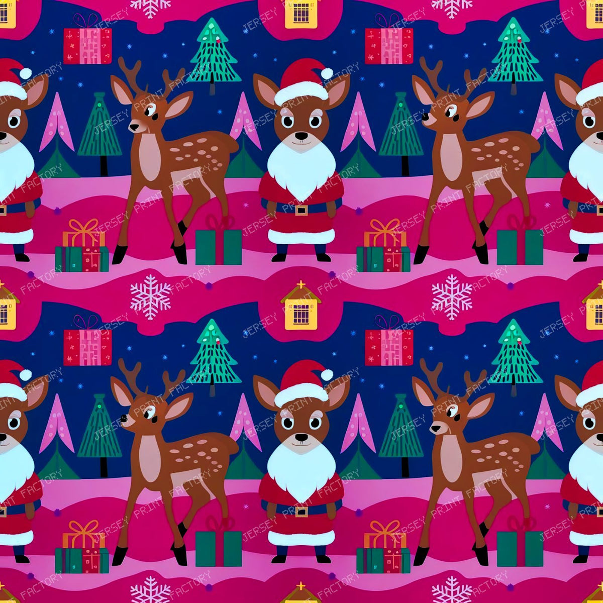 18077136 Santa Claus And Reinders