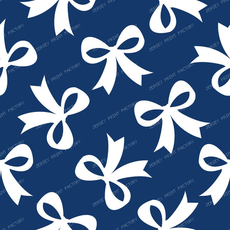 Bow Pattern, Coquette Bow, Ribbon, Cute Bow, White Bow, Black — Navy Blue 1