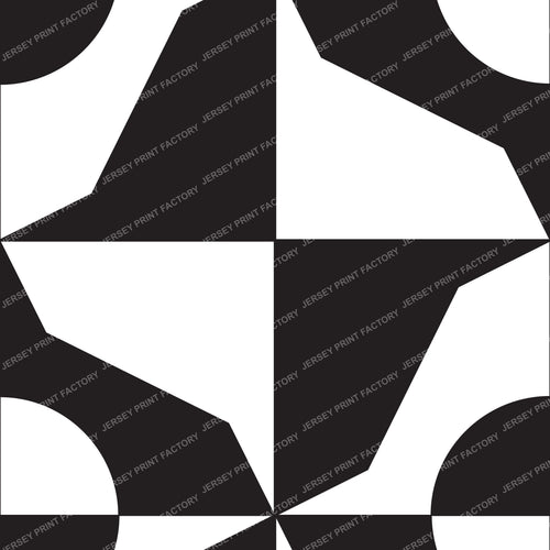 Large  Black and White Roundstooth