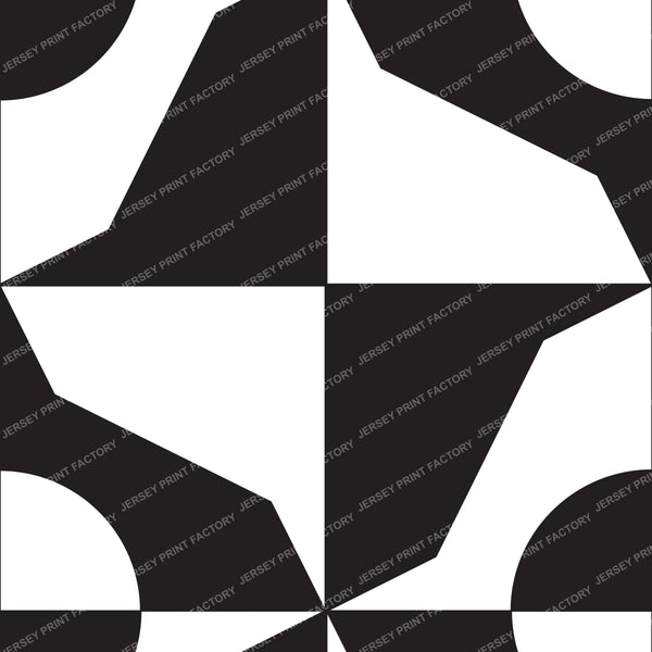 Large  Black and White Roundstooth