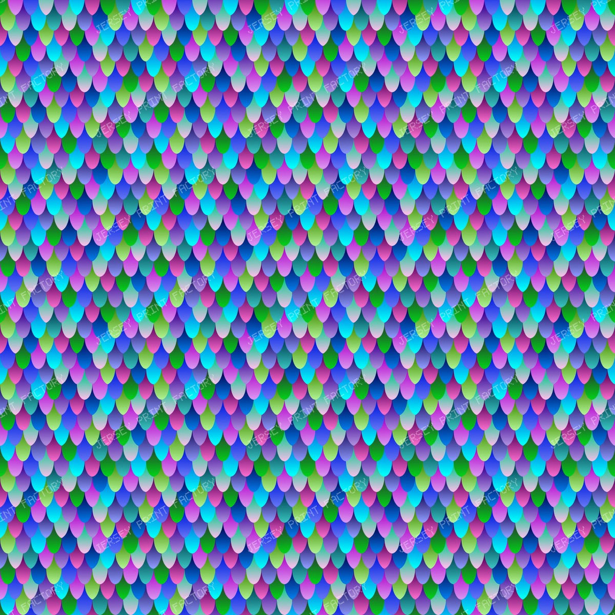 Mermaid Scales Blue, Turquoise, Pink