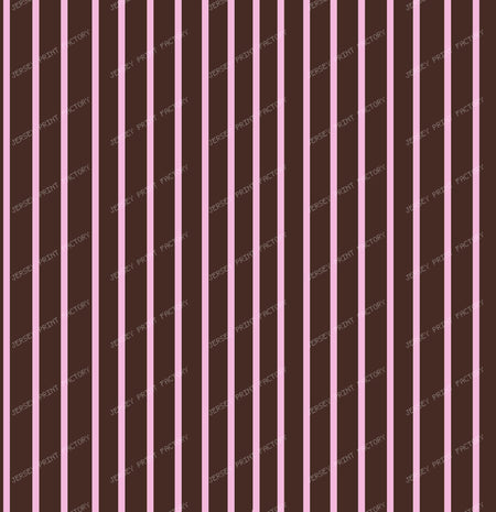 Pastel Pink Thin Stripes on Brown