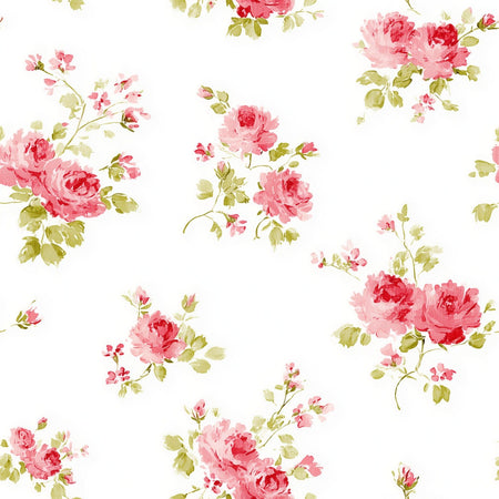 Cottagecore Rose on White