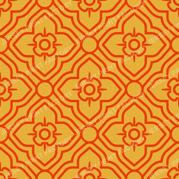 Thai Floral Pattern in Traditional Southeast Asian Style . Red/golden