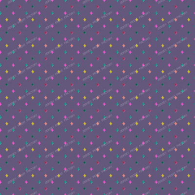 Colourful sparkle stars on Muted purple