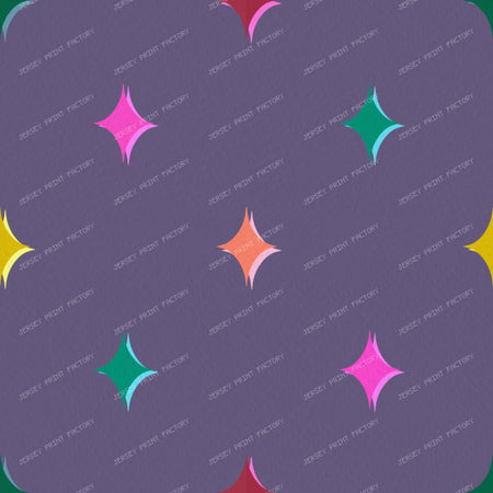 Colourful sparkle stars on Purple — Muted purple