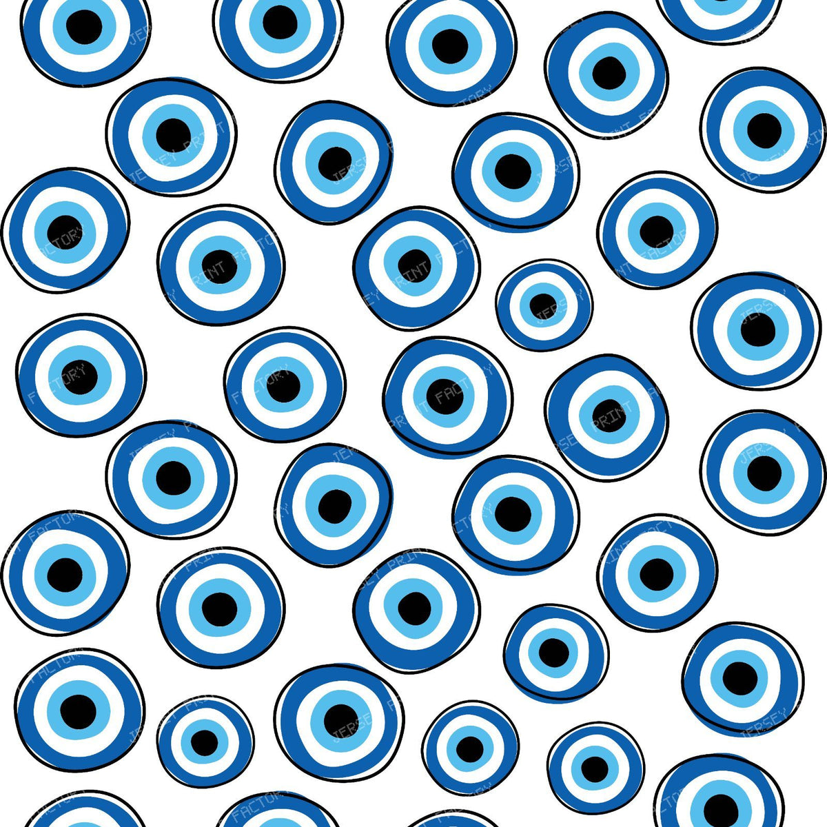 Evil Eye Pattern, Turkish Eye, Nazar Talisman, Mati, Mataki, Hamsa — White 4