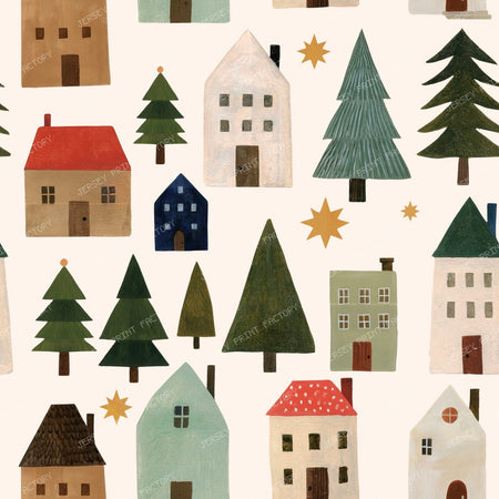 Winter Village Christmas Trees