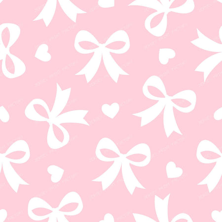 Bow Pattern, Coquette Bow, Ribbon, Cute Bow, White Bow, Hearts, Black — Pink 1