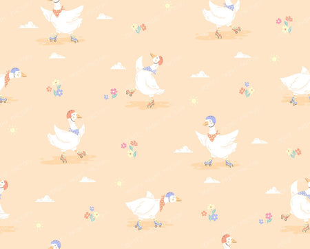 Roller Goose | Blue Geese Orange