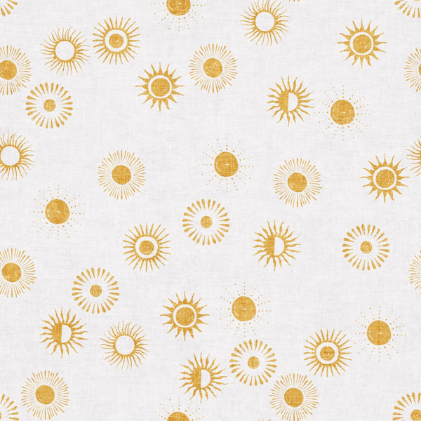 boho solar mustard yellow on off-white