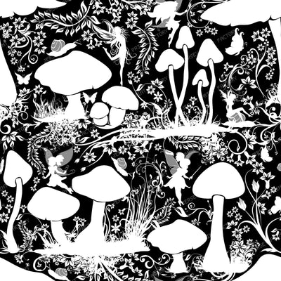 Enchanted Fairy land White on Black