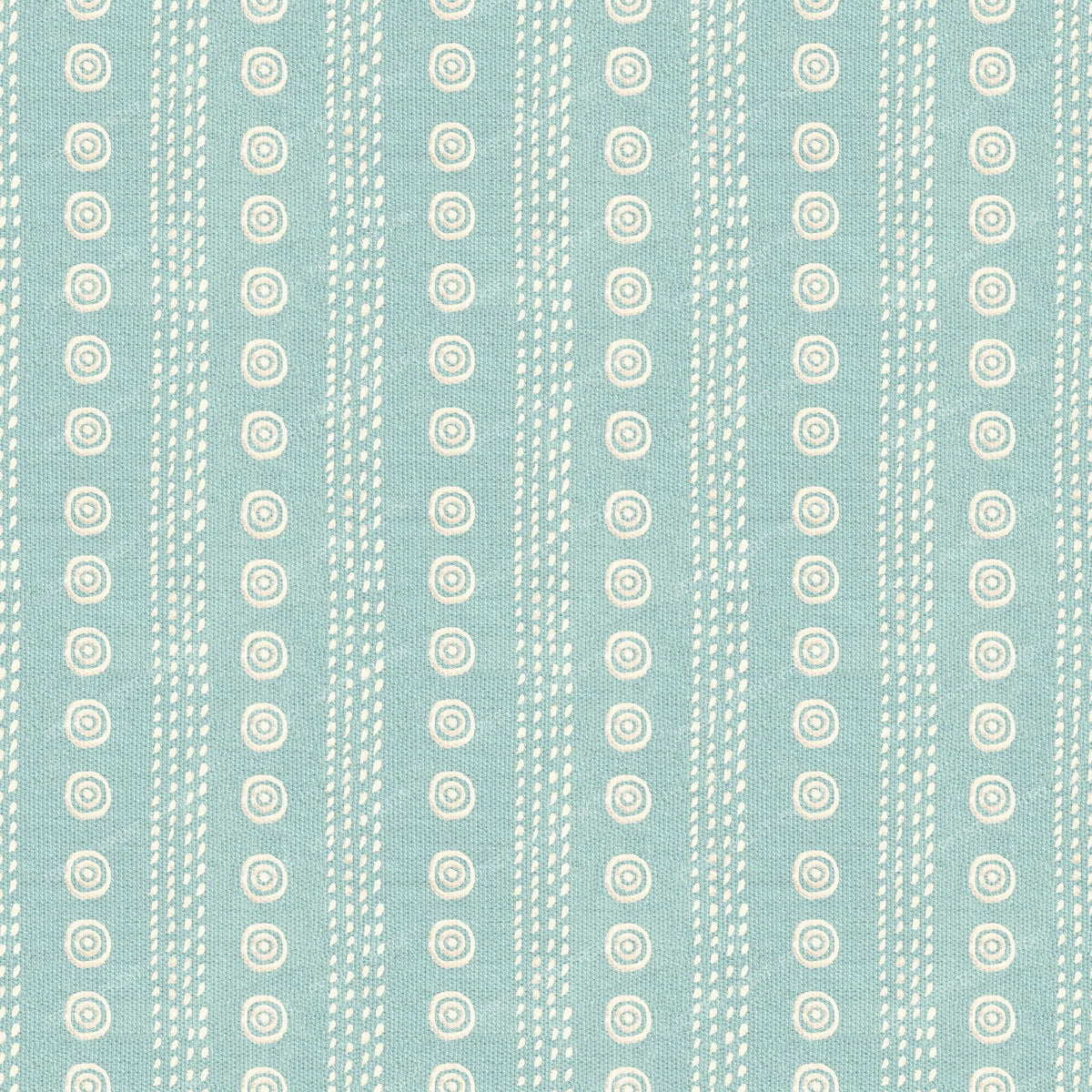Embroidered Ticking Stripe - Dusty Blue