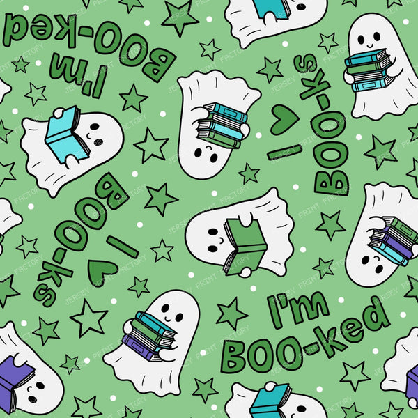 I Love BOOks Bookish Book Reading Ghosts In Green
