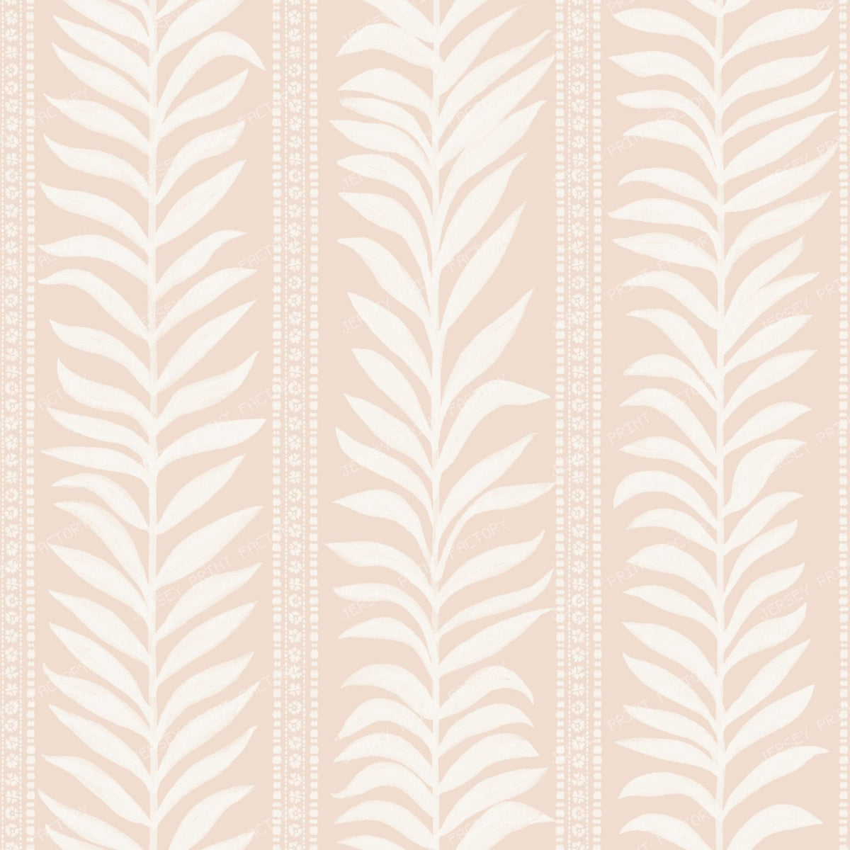 Belinda   Vertical Vine Stripe   White & Ice Blue — Peach & Cream