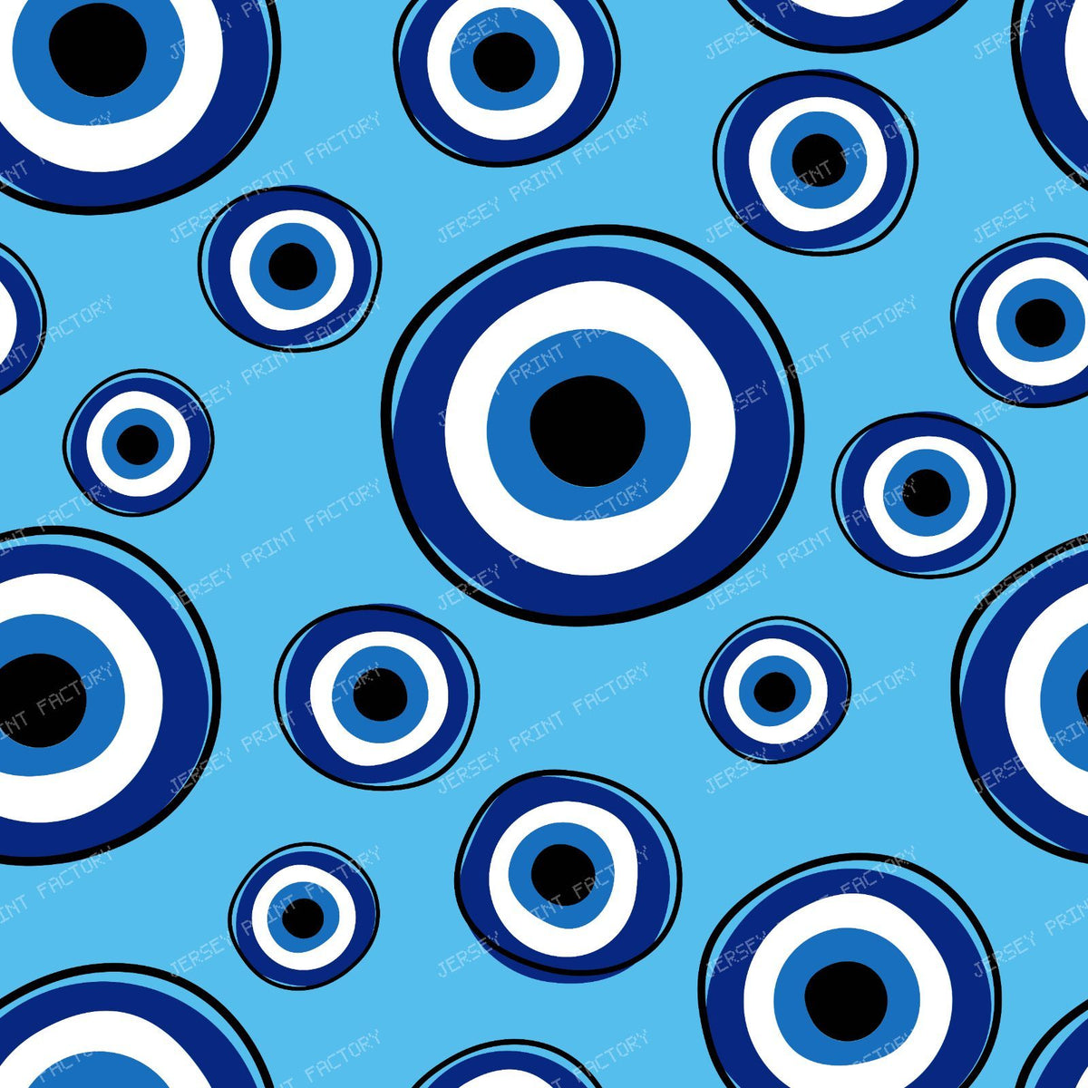 Evil Eye Pattern, Turkish Eye, Hamsa, Nazar, Mati, Mataki — Blue 6