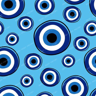 Evil Eye Pattern, Turkish Eye, Hamsa, Nazar, Mati, Mataki — Blue 6