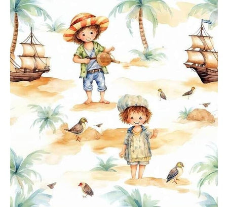 Watercolor Little Explorers Beach Adventure