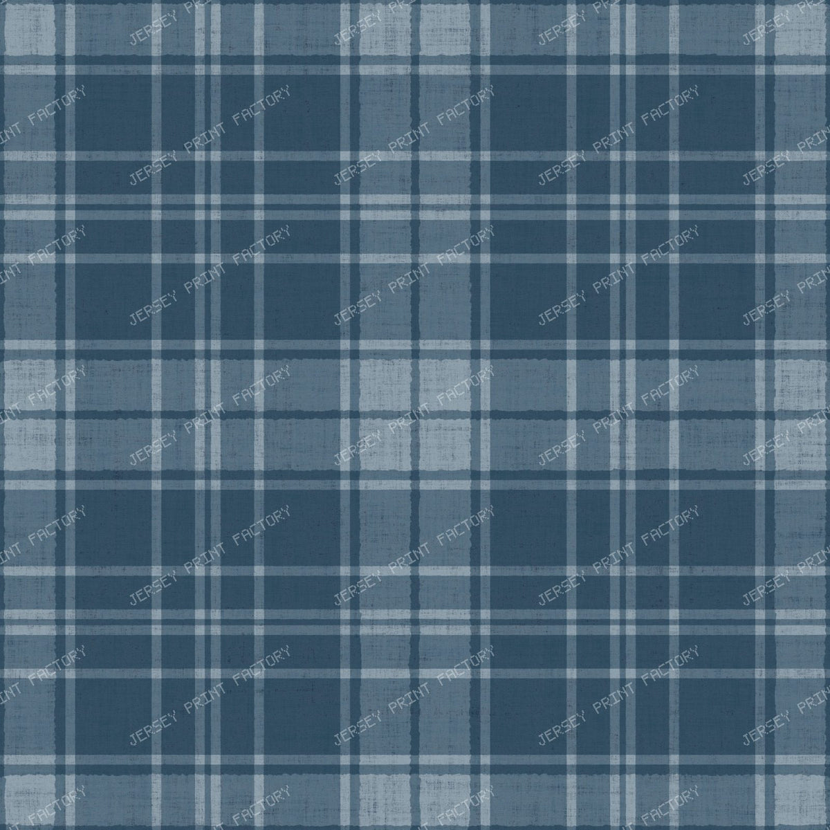 Elara   Linen Check   Soft Blue & Beige — Navy Blue