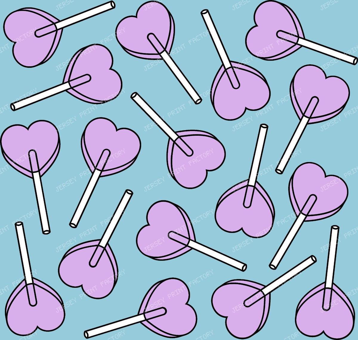Blue Lollipops, Heart Lollipops, Lollipop Pattern — Purple 2