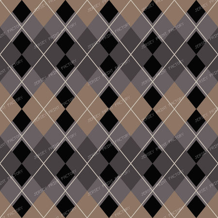 Heritage Argyle Classic Black and Taupe Diamond Pattern