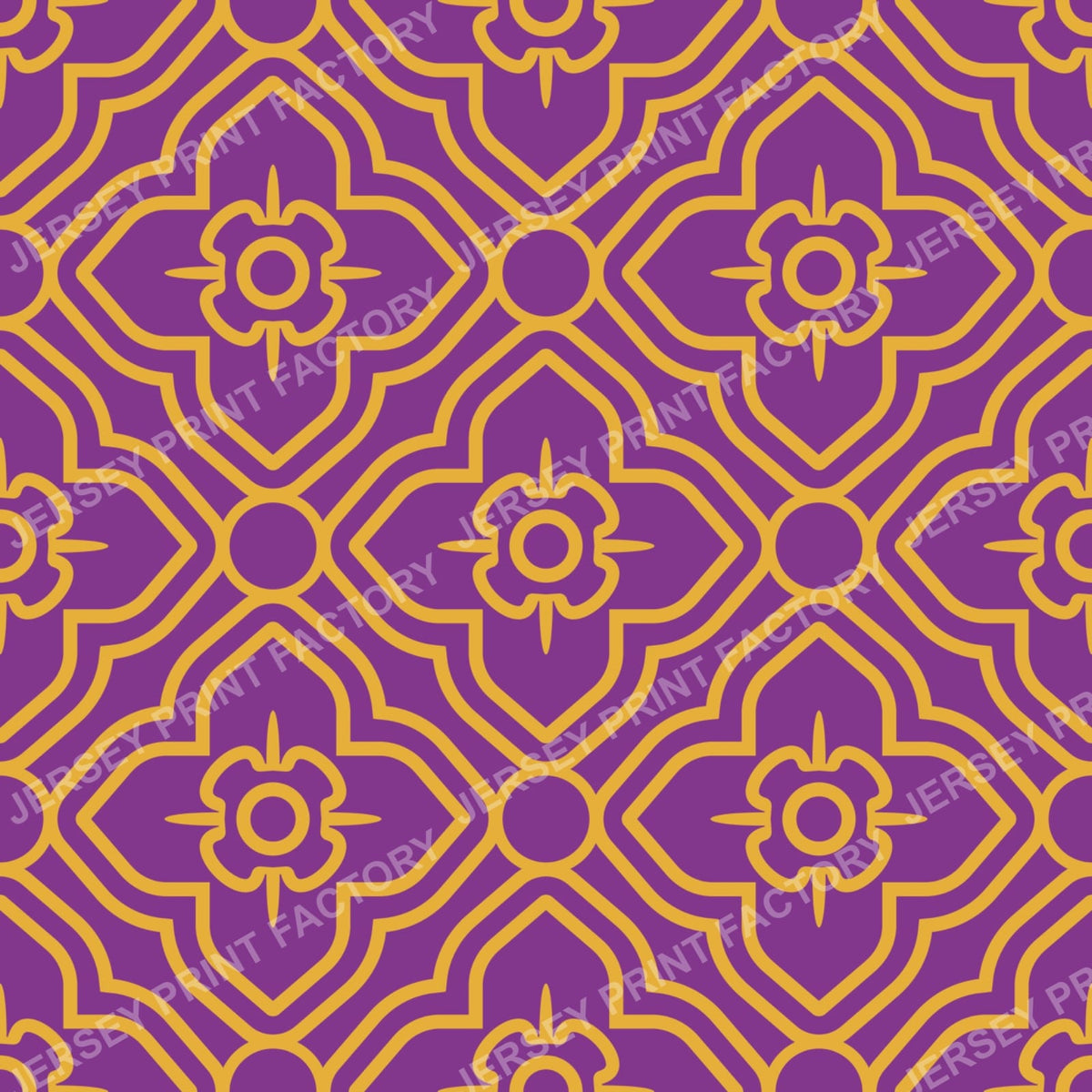 Thai Floral Pattern in Traditional Southeast Asian Style . Golden/Purple