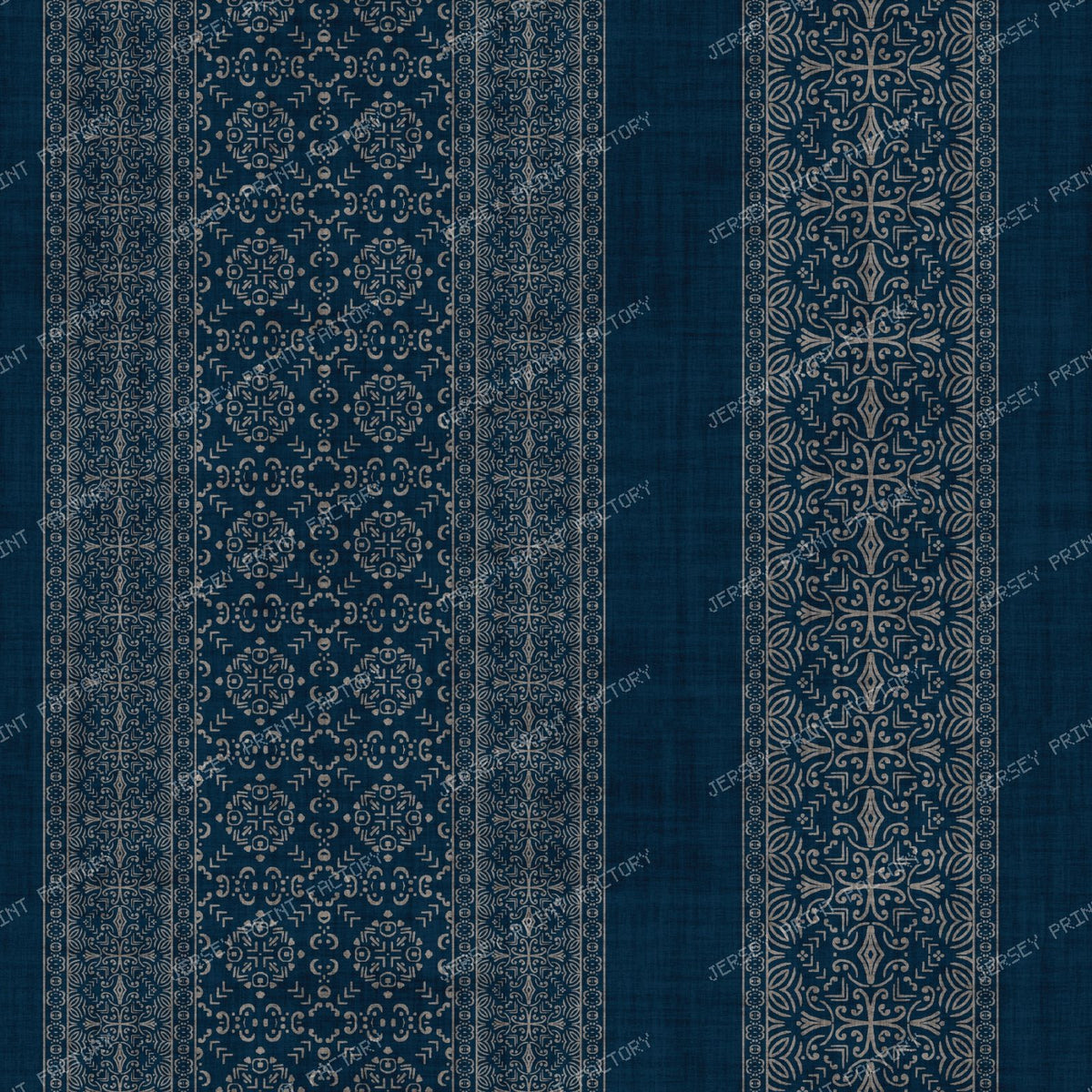 Effie   Striped Indigo Boho   Chambray Effect — Darkest Indigo