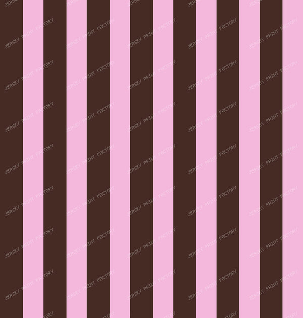 Chocolate Brown and Pastel Pink Stripes