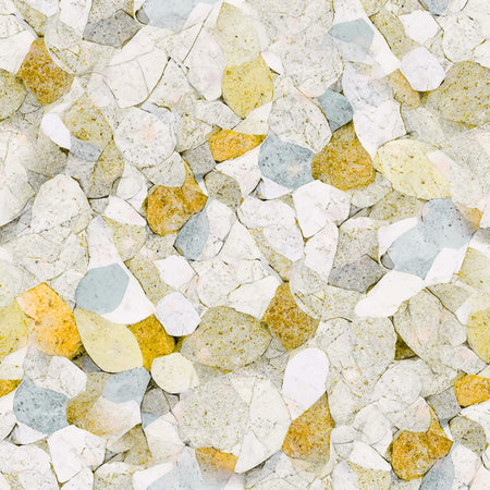 2026 PJP 100 — 47 Granite Rocks Stone Wall Pebbles - Yellow