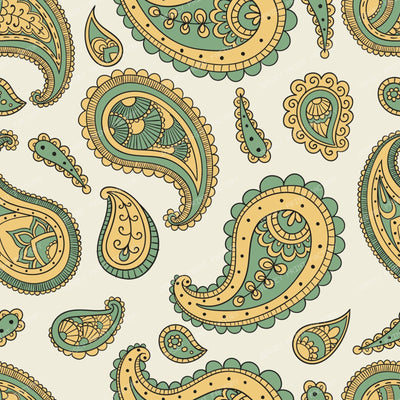 Blue Paisley, Persian Paisley, Paisley Pattern — Colorful 34