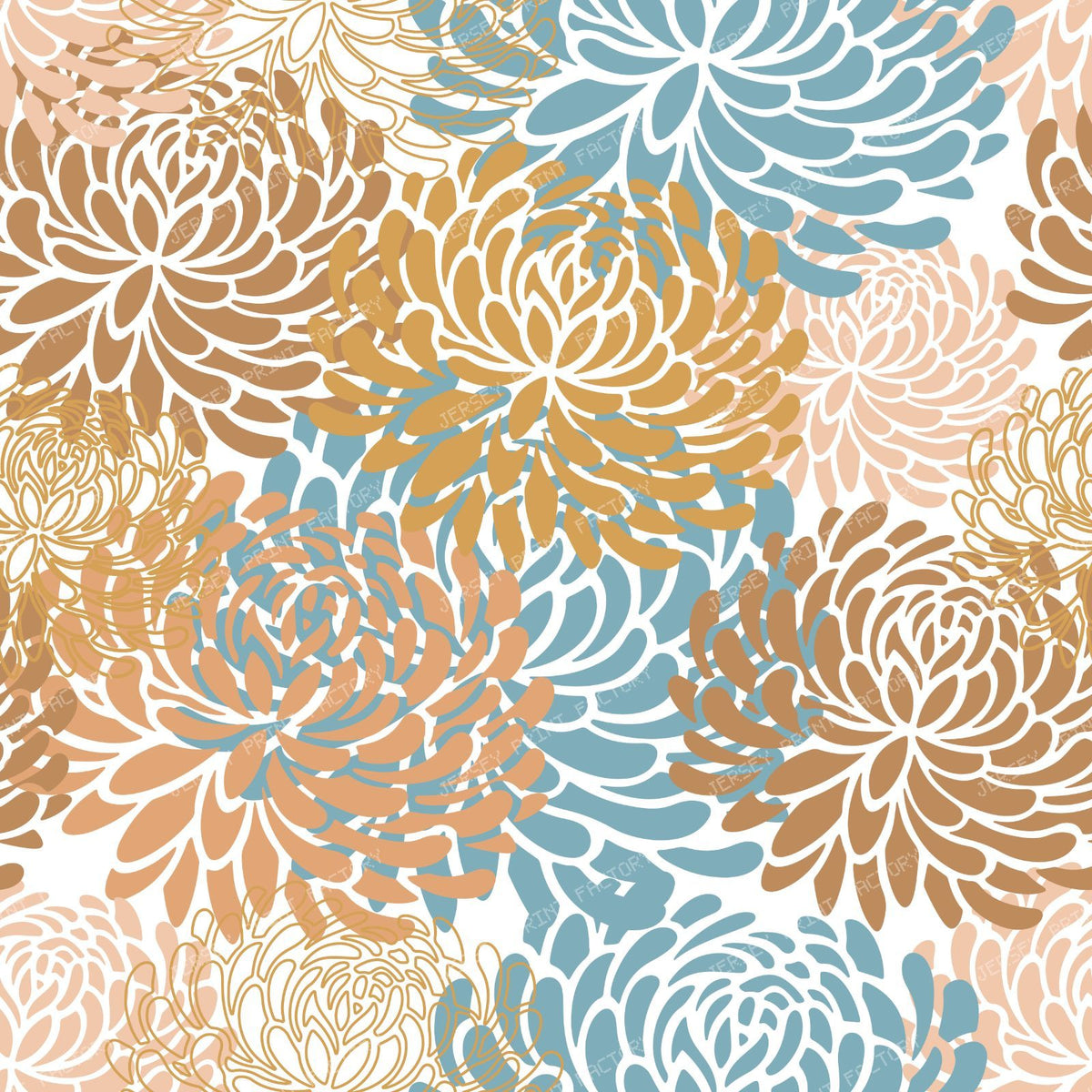 Blue Dahlia, Brown Dahlia, Floral Pattern, Dahlia Pattern
