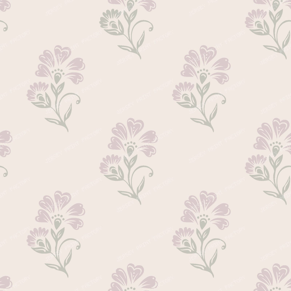 Beatrice   3 Colour Block Print Floral   Pale Pink