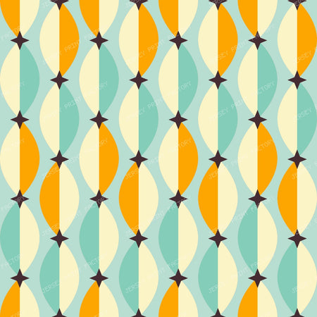 2026 PJP 100 — 68 Geometric vibe with a Mid Century Modern Feel - Blue