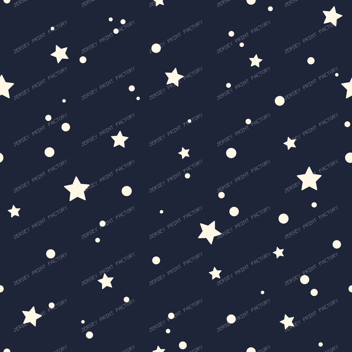 Minimal Star and Dots Night Sky Pattern