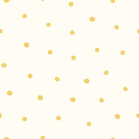 Hand Drawn Organic Polka Dots - Butter Yellow