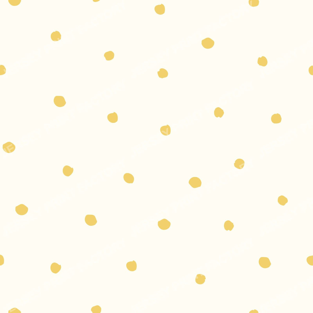 Hand Drawn Organic Polka Dots - Butter Yellow
