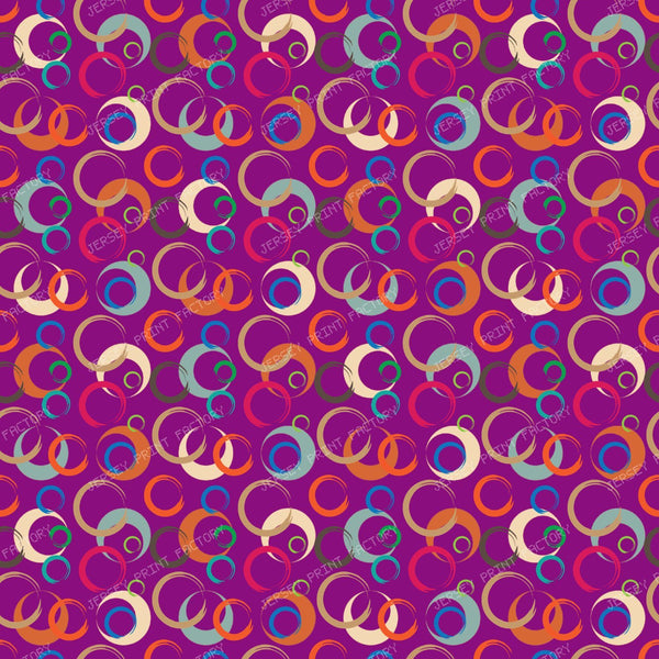 2026 PJP 100 — 01 Crescent Moons Round Brush Strokes - Fuchsia Background
