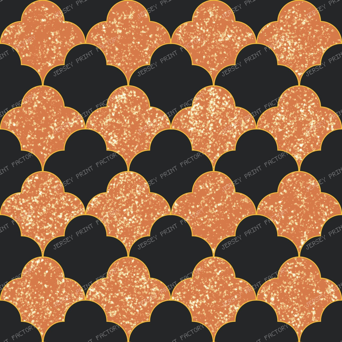 Mosaic Tile / Halloween Geometric Coordinate Orange and Black