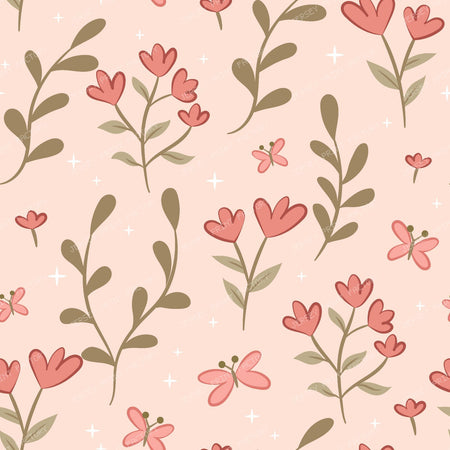 Cute Ducks | Minimal Flowers Pink