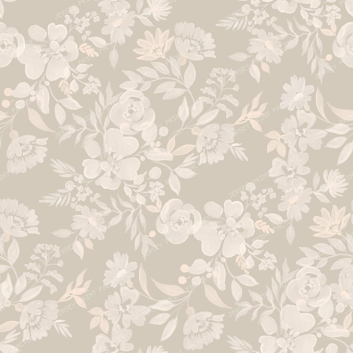 Bella   Watercolour Tonal Floral   Beige