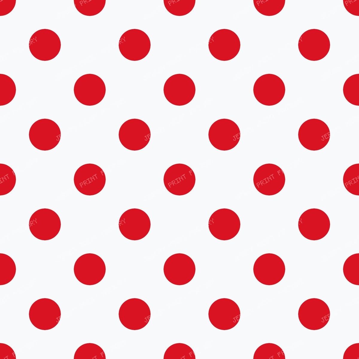Crisp White & Cherry Red